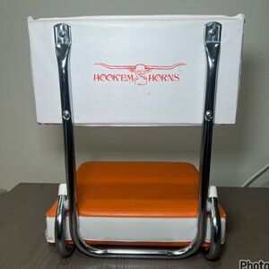 VINTAGE UNIVERSITY OF TEXAS LONGHORNS STADIUM BLEACHER FOLDING PORTABLE SEAT